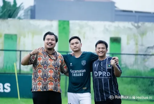 Animated Friendship: Men's Action Sequence on Grass Field – AI Generated Video | Hailuo AI