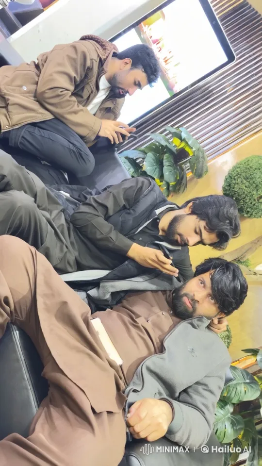 Confrontation Erupts in Waiting Area Among Three Men – AI Generated Video | Hailuo AI