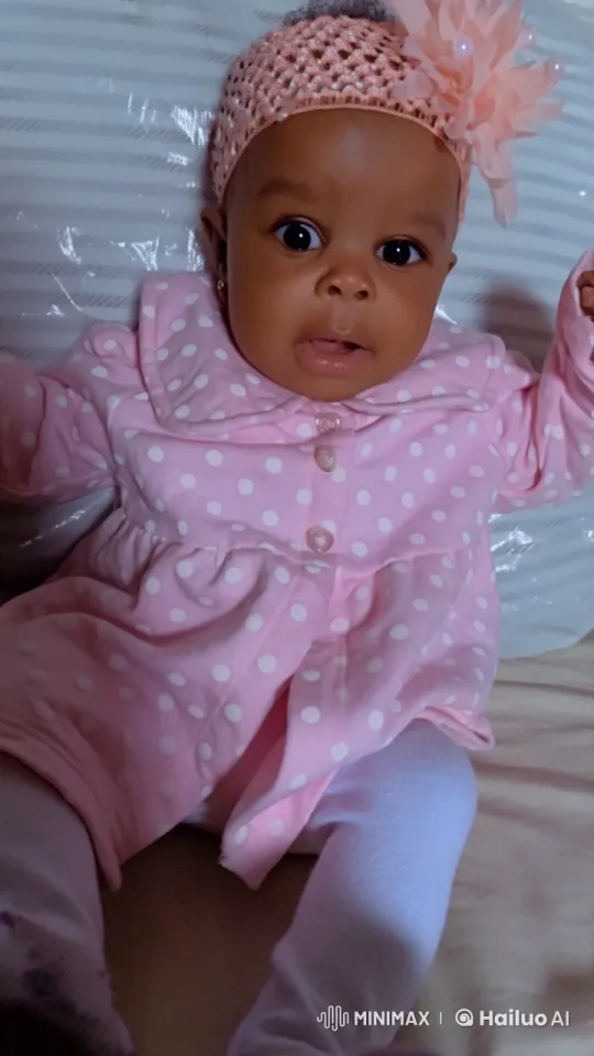 Baby in Polka Dot Dress Shows Energetic Actions – AI Generated Video | Hailuo AI