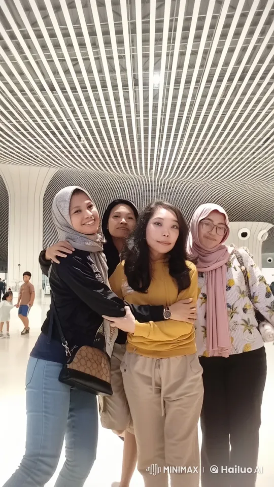 Four Women Showcase Kungfu Skills in Modern Setting – AI Generated Video | Hailuo AI