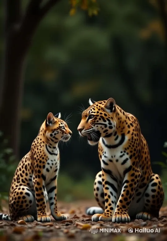 Jaguar and Cat Engage in Intense Live2D Battle – AI Generated Video | Hailuo AI