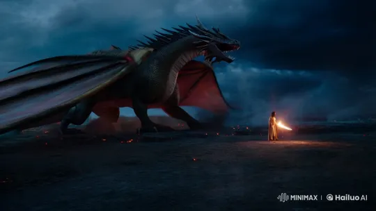 Dragon vs. Jesus: Epic Confrontation in Dark Sky – AI Generated Video | Hailuo AI