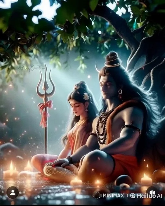 Mystical Mahadev and Parvati by a Stream - Live2D Animation – AI Generated Video | Hailuo AI