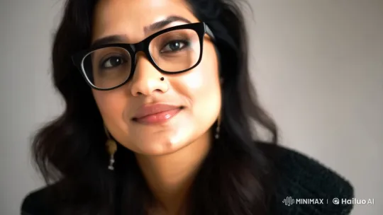 Woman in Black Jacket with Minimalist Aesthetic – AI Generated Video | Hailuo AI