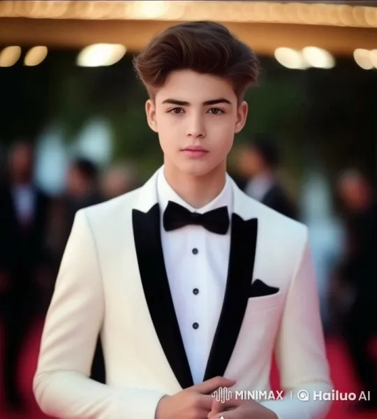 Sophisticated Young Man in White Tuxedo at Formal Event – AI Generated Video | Hailuo AI