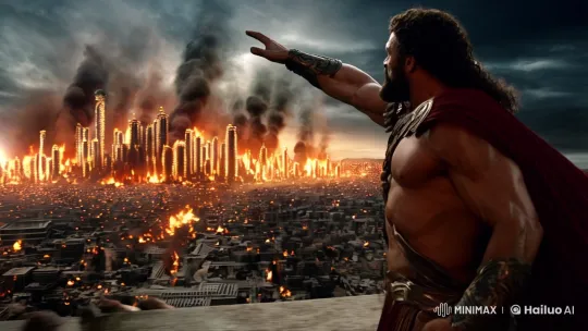 Zeus Strikes City with Lightning in Epic Destruction Scene – AI Generated Video | Hailuo AI