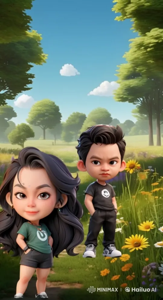 Kung Fu Battle in a Serene Meadow – AI Generated Video | Hailuo AI