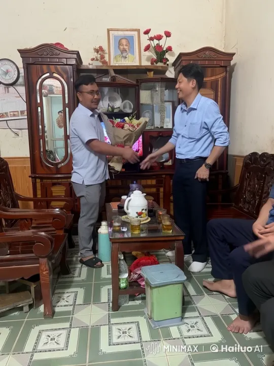 Warm Hospitality: Men Share Tea and Flowers in Cozy Room – AI Generated Video | Hailuo AI