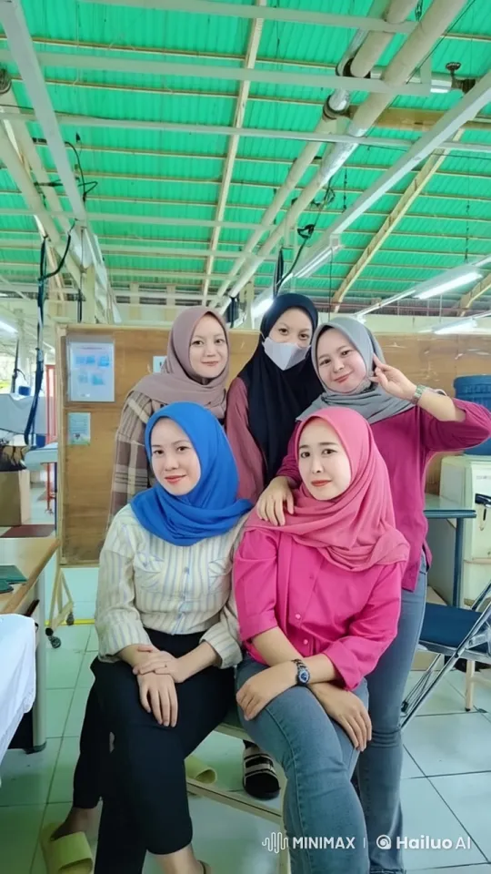 Five Hijabi Women Perform Kung Fu in Live2D Workshop Setting – AI Generated Video | Hailuo AI