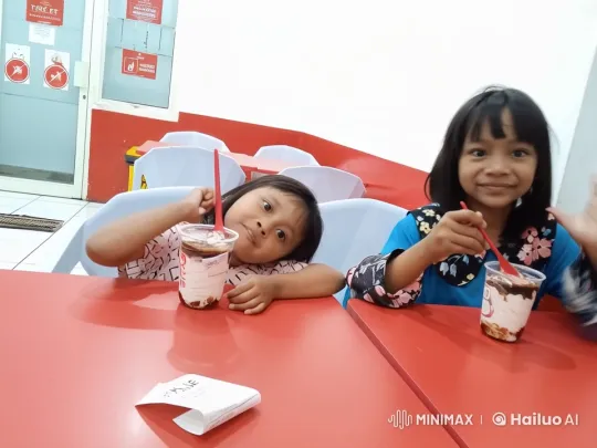 Children's Playful Kung Fu Fight in Dining Area – AI Generated Video | Hailuo AI
