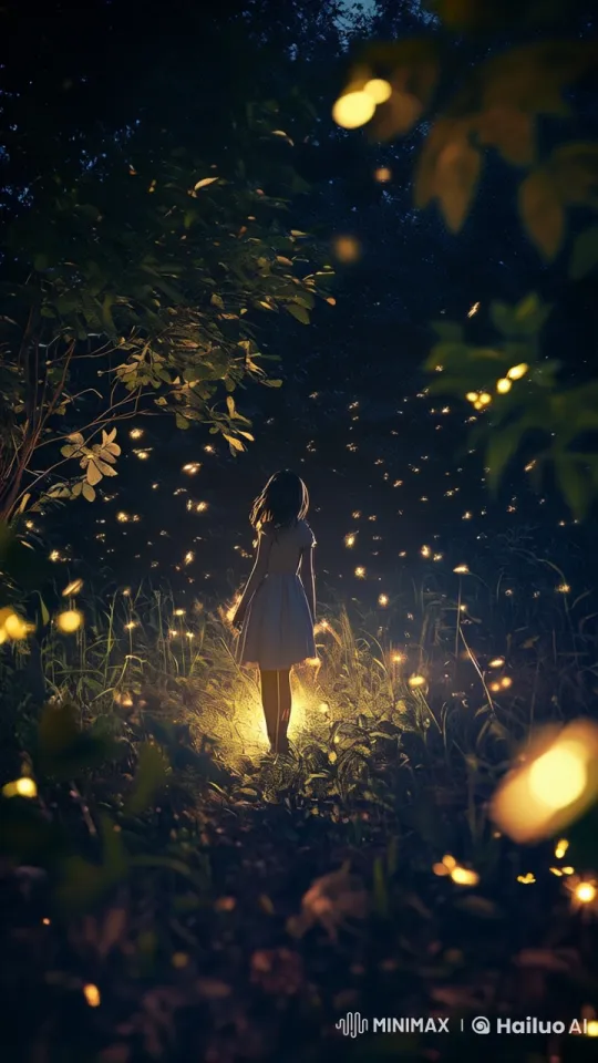 Magical Firefly Garden: 8k Live2D Enchantment – AI Generated Video | Hailuo AI