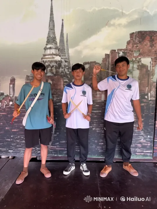 Three Young Men Perform Dynamic Kungfu Against Ancient Ruins – AI Generated Video | Hailuo AI
