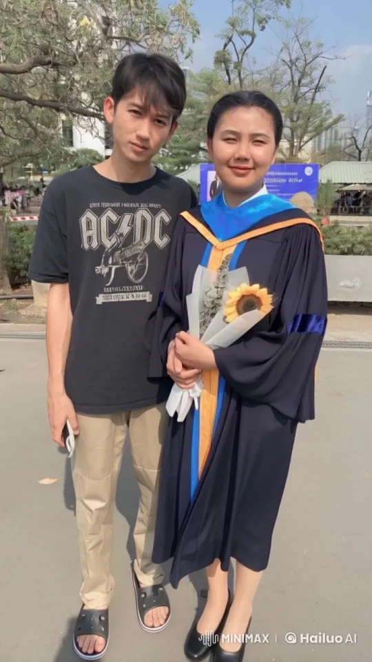 Live2D Animated Fight Scene with AC/DC Fan and Graduate – AI Generated Video | Hailuo AI