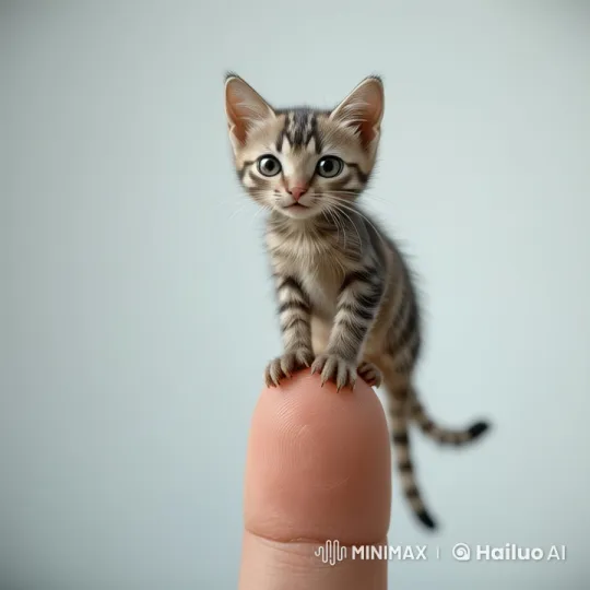 Adorable Tabby Kitten's Curious Exploration – AI Generated Video | Hailuo AI
