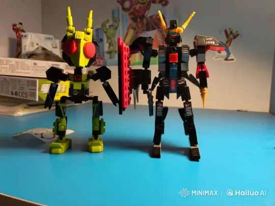 Lego-style Robots Engage in Energetic Kung Fu Battle – AI Generated Video | Hailuo AI