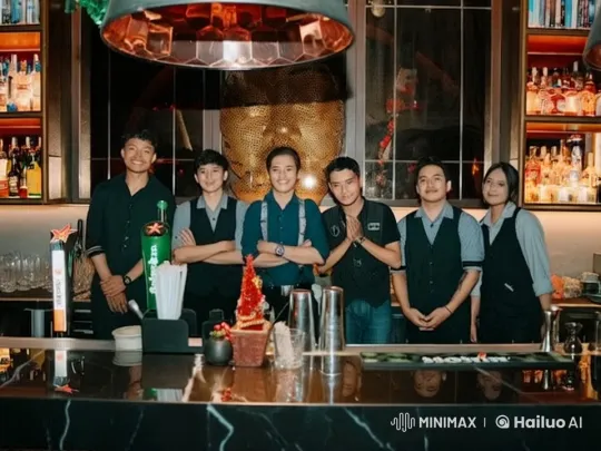 Live2D Animated Bartenders Perform Kung Fu – AI Generated Video | Hailuo AI