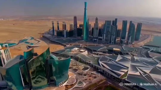 Title: Riyadh's KAFD: A Vision of Modernity and Tradition – AI Generated Video | Hailuo AI