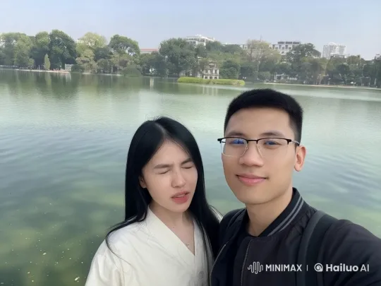 Couple Embraces by Tranquil Lake in Live2D Animation – AI Generated Video | Hailuo AI