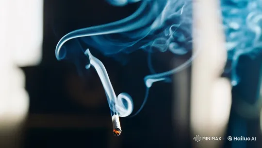 Elegant Smoker: Aesthetic Dance of Smoke and Shadows – AI Generated Video | Hailuo AI