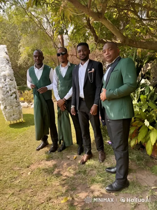 Formal Suits, Dynamic Kung Fu in Garden Setting – AI Generated Video | Hailuo AI