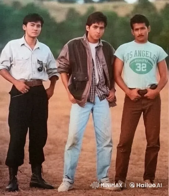 Three Men in Casual Poses on a Grass Field – AI Generated Video | Hailuo AI