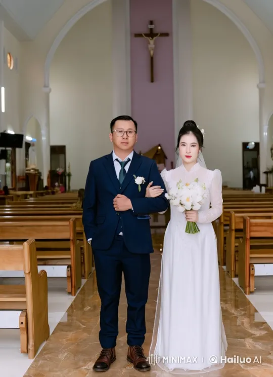 Kung Fu Wedding: Martial Arts in a Church Setting – AI Generated Video | Hailuo AI
