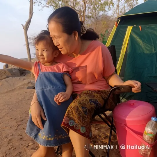 Woman and Child Perform Martial Arts at Campsite – AI Generated Video | Hailuo AI