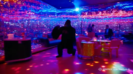 Gorilla to Chimp: Disco to Office Transformation – AI Generated Video | Hailuo AI