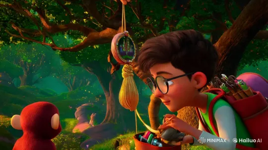 Boy Discovers Magical Rope, Saves Enchanted Forest – AI Generated Video | Hailuo AI