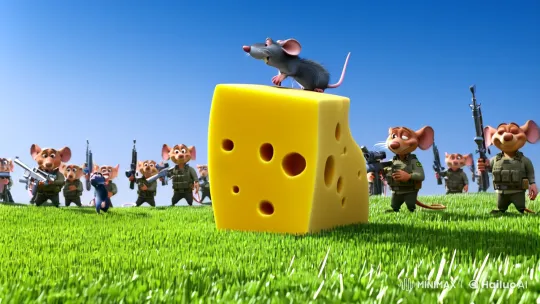 Cheese Escapade Amidst War – AI Generated Video | Hailuo AI