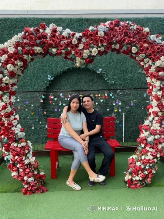 Romantic Bench Scene with Playful Kick Jump Animation – AI Generated Video | Hailuo AI