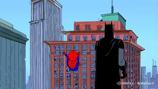 Spider-Man and Batman's Rooftop Confrontation Turns into an Alliance Against the Joker – AI Generated Video | Hailuo AI