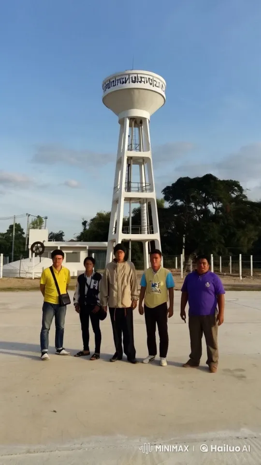 Live2D: Group Kung Fu Demonstration in Front of Water Tower – AI Generated Video | Hailuo AI