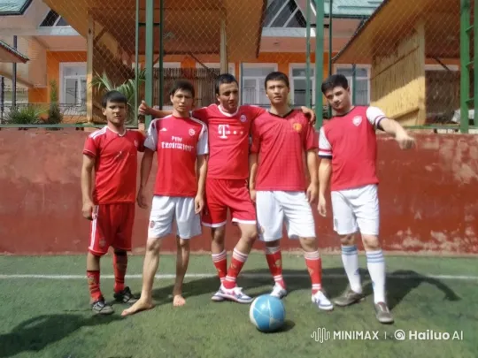 Five Men Demonstrate Kung Fu Skills on Soccer Field – AI Generated Video | Hailuo AI
