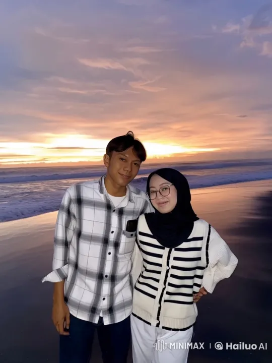 Kungfu Couple's Graceful Performance on a Serene Beach at Sunset – AI Generated Video | Hailuo AI