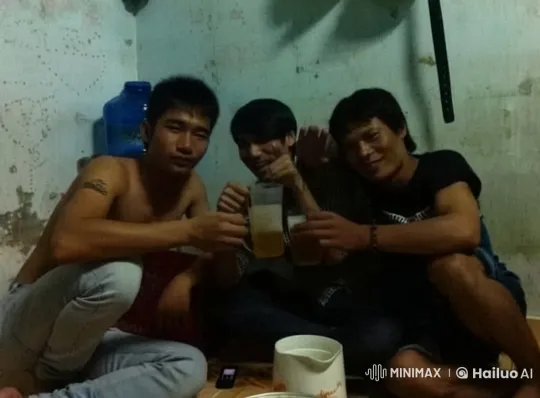Friends Celebrating with Beer in a Cozy Setting – AI Generated Video | Hailuo AI