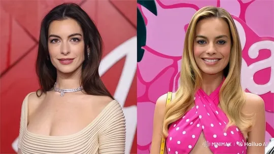 Anne Hathaway and Margot Robbie's Animated Kiss Scene – AI Generated Video | Hailuo AI