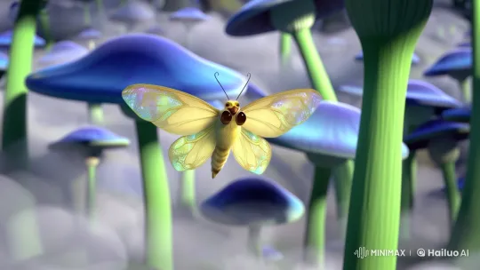 Mystical Moth in an Enchanted Forest of Light – AI Generated Video | Hailuo AI