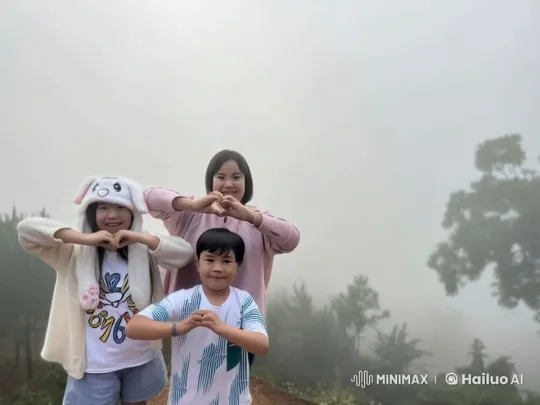 Children Practicing Kungfu in Foggy Forest Setting – AI Generated Video | Hailuo AI