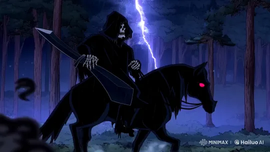 Mysterious Creature Meets Intense Witch in Dark Forest – AI Generated Video | Hailuo AI