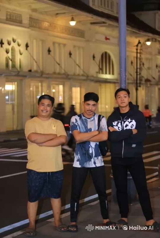 Nighttime City Sidewalk: Martial Arts Masters in Action – AI Generated Video | Hailuo AI