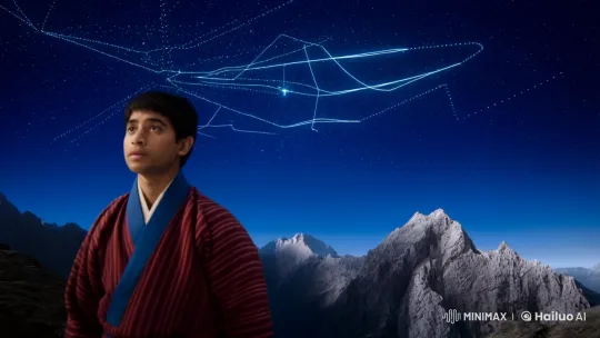 Young Bhutanese Astrologer Journeys to Moon – AI Generated Video | Hailuo AI