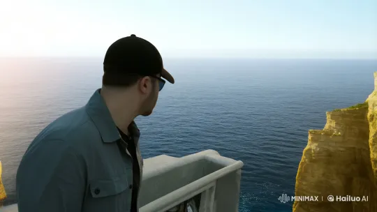 Man Jumps Cliff, Underwater Combat, Levitates into Space – AI Generated Video | Hailuo AI