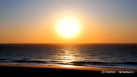 Sunrise Serenity: Golden Horizon and Contemplative Figure – AI Generated Video | Hailuo AI
