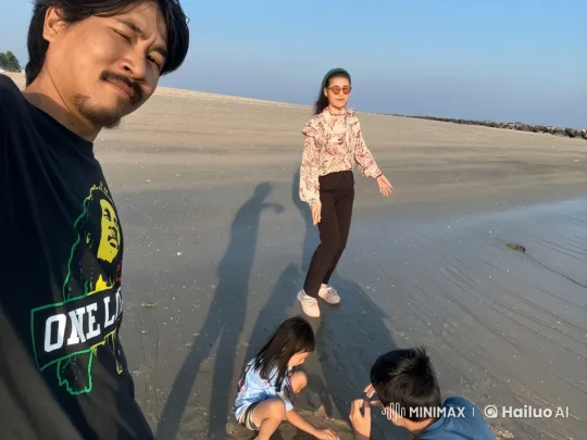 Beach Kungfu Display with Serene Background – AI Generated Video | Hailuo AI