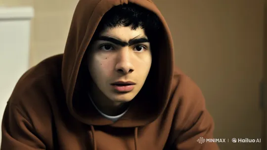 Young Man Covered in Brown Goo in Chaotic Bathroom – AI Generated Video | Hailuo AI