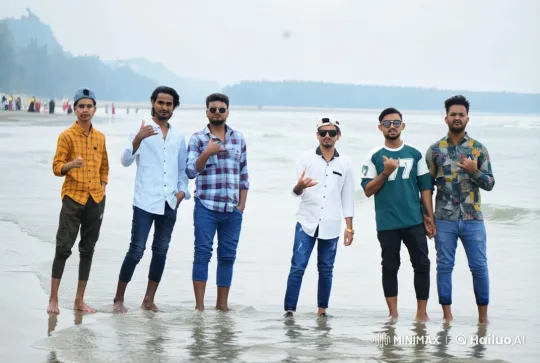 Young Men Practicing Kung Fu on a Beach – AI Generated Video | Hailuo AI
