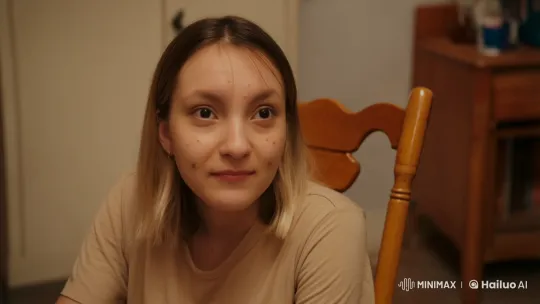 Young Woman Swiftly Moves Through a Room – AI Generated Video | Hailuo AI