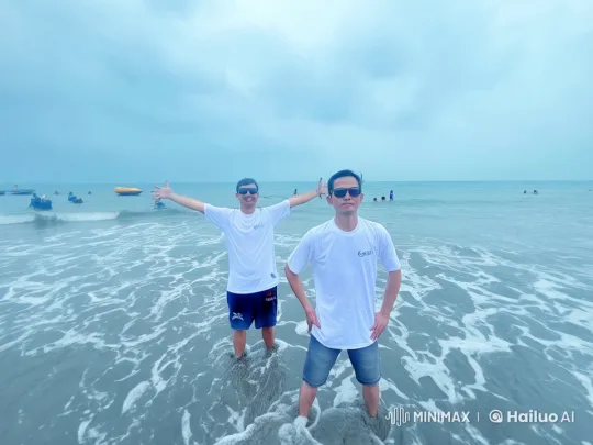 Live2D Animated Martial Arts Display on a Beach – AI Generated Video | Hailuo AI