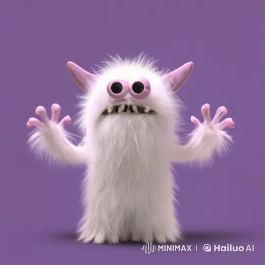 Fuzzy Monster Moonwalks in Live2D Animation – AI Generated Video | Hailuo AI